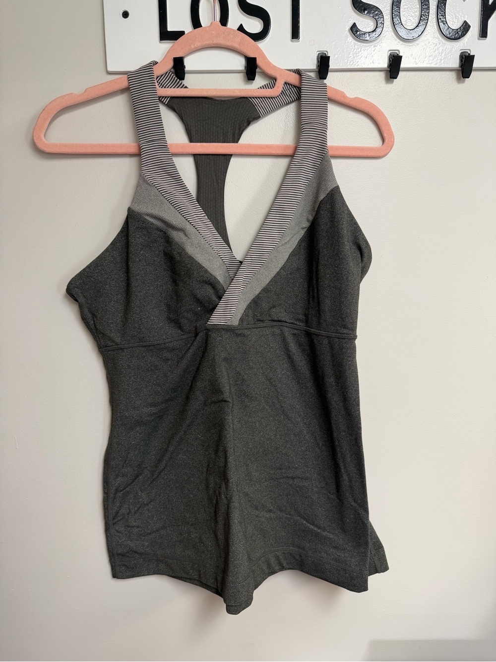 lululemon athletica Dark Gray Strappy Tank Top